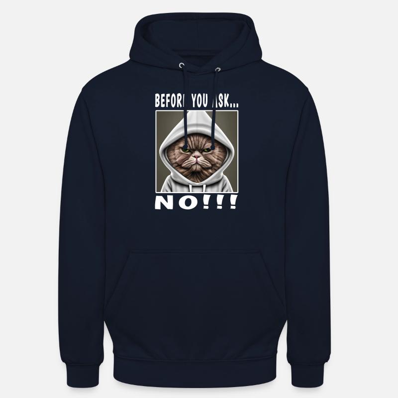 Avant de demander non - Sweat-shirt à capuche unisexe - marine
