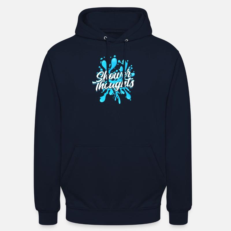 Pensées de douche - Douche - Sweat-shirt à capuche unisexe - marine