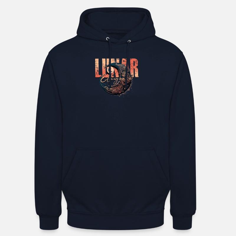 Lunar Elegance - Eclipse - Unisex Hoodie - navy