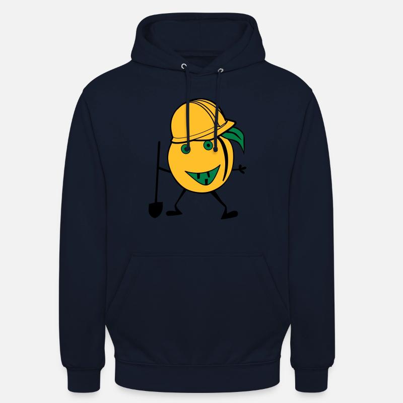 travailleur de la construction d'orange - Sweat-shirt à capuche unisexe - marine