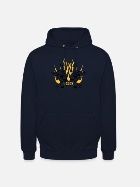 I rock - Unisex Hoodie - Navy
