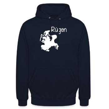 Rügen - Unisex Hoodie - Navy - Vorne - Alina (178cm) & Michal (187cm)