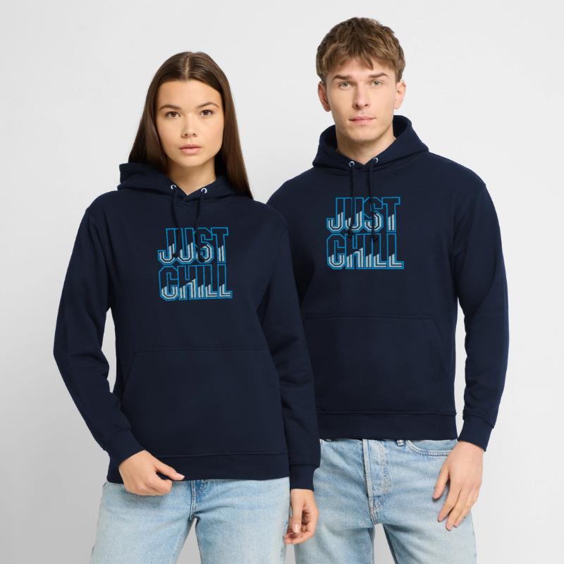 Just Chill Text Logo Sweat-shirt à capuche unisexe