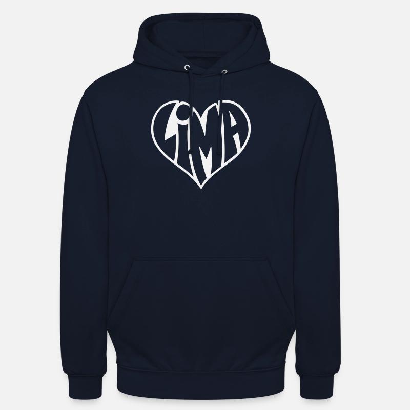 Lima Herz Typo - Unisex Hoodie - Navy