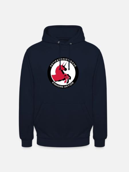 Antifaschistische Einhorn-Aktion - Unisex Hoodie - Navy