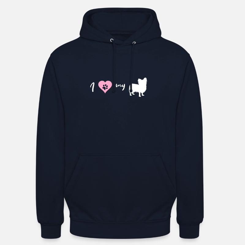 Papillon - Sweat-shirt à capuche unisexe - marine