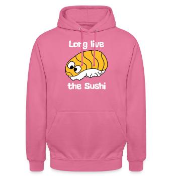 Long live the sushi - Unisex Hoodie - pink - Front - Alina (178cm) & Michal (187cm)