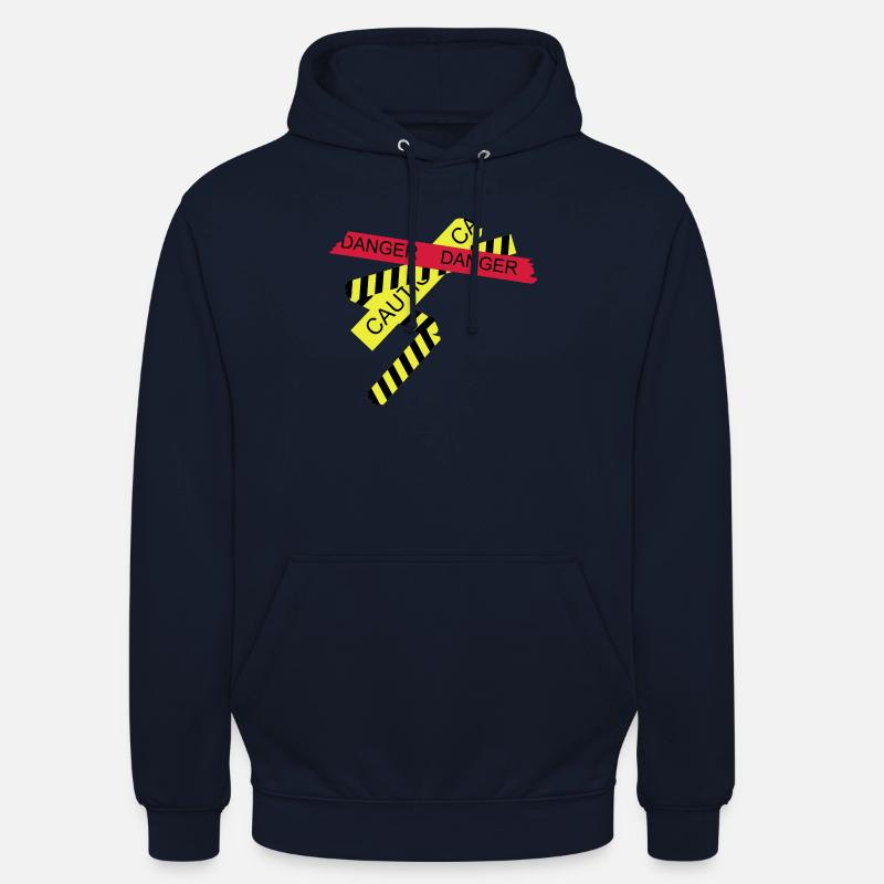 Attention, risque - Sweat-shirt à capuche unisexe - marine