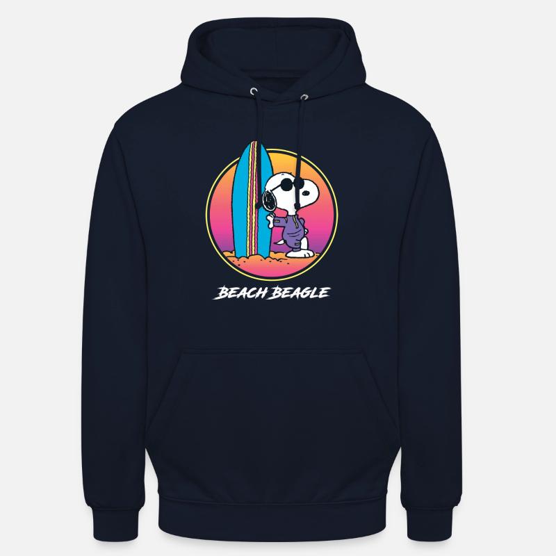 Peanuts Snoopy Beach Beagle Plage - Sweat-shirt à capuche unisexe - marine