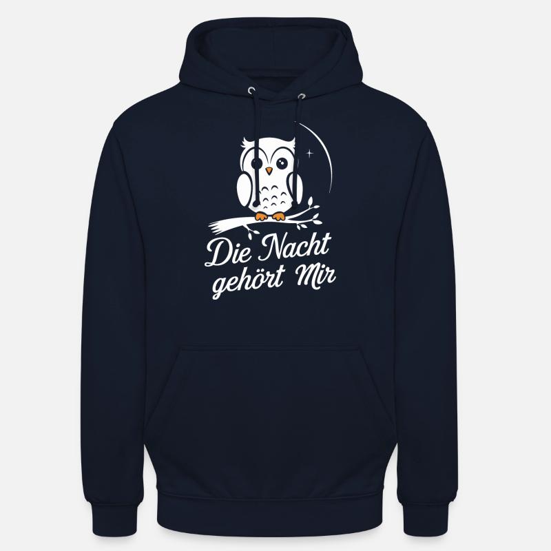 Nachteule Eule Eulen Vogel - Unisex Hoodie - Navy