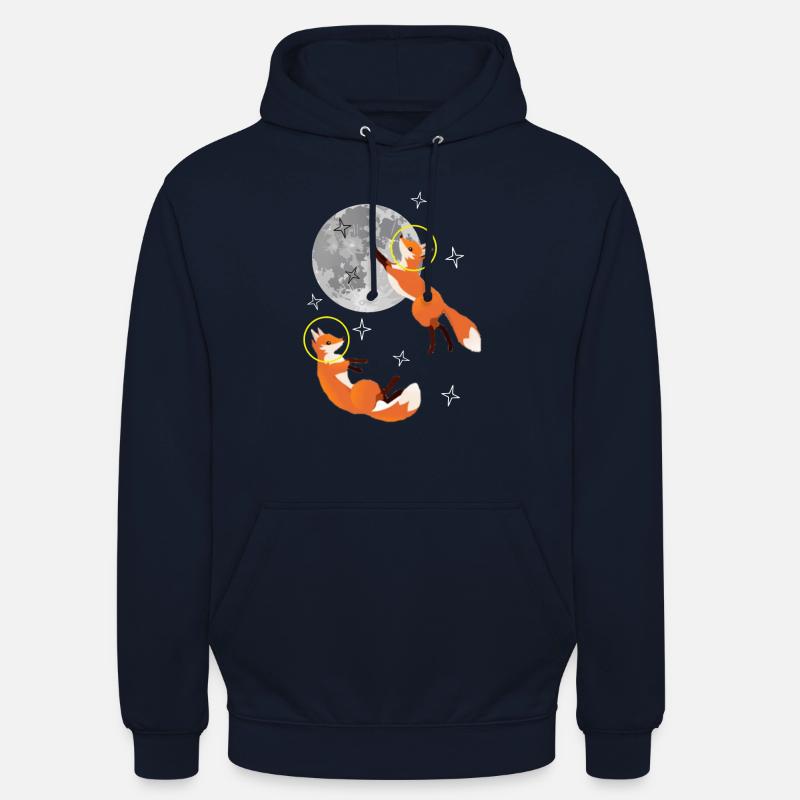 Renard renard dans l’espace - Sweat-shirt à capuche unisexe - marine