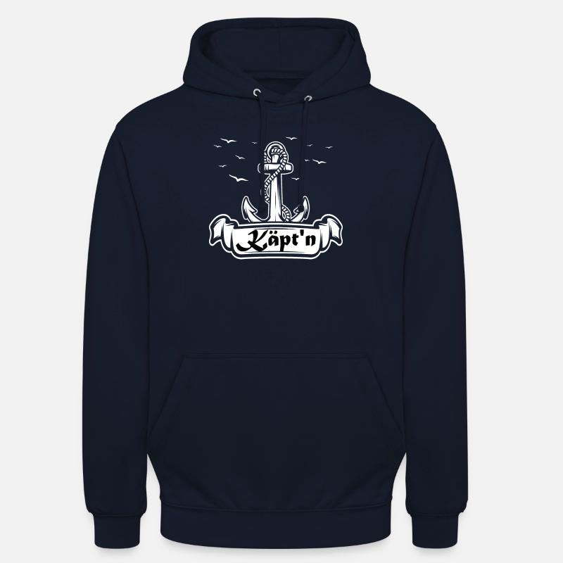 Captain Anchor Seafaring Logo - Sweat-shirt à capuche unisexe - marine