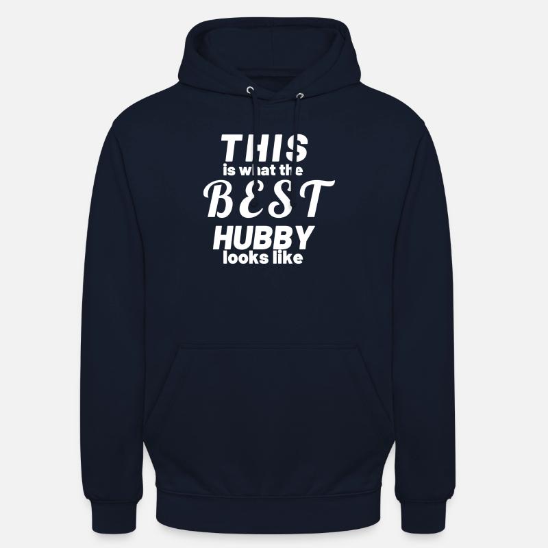 T-shirt Design Best Hubby - Sweat-shirt à capuche unisexe - marine