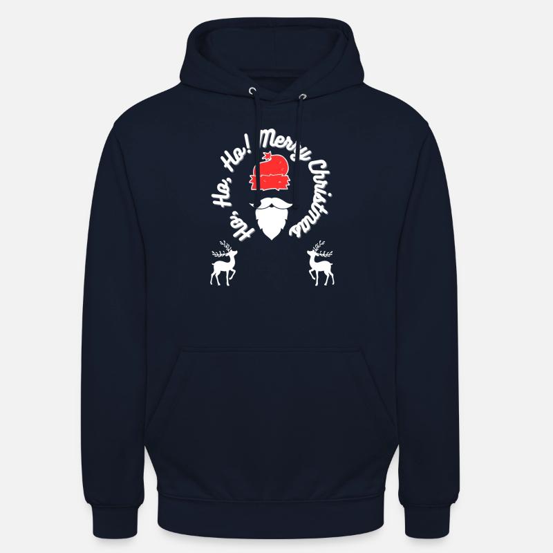 Weihnachtsklassiker - Hohoho - Bart und Mütze - Unisex Hoodie - Navy