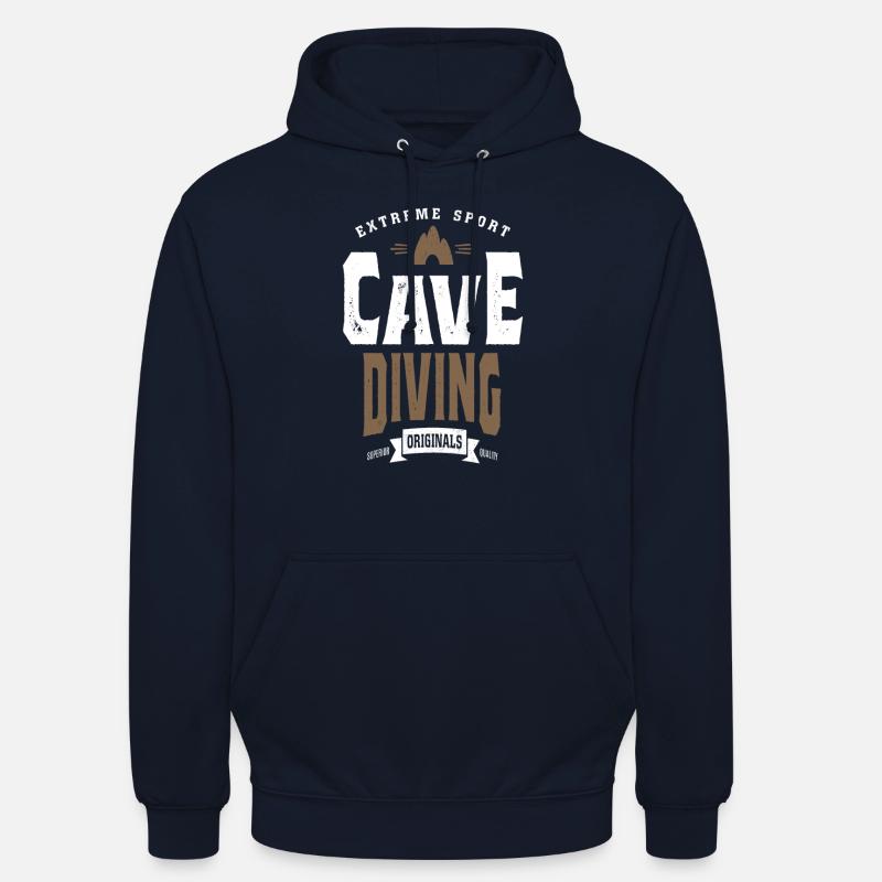 Art de plongée souterraine - Sweat-shirt à capuche unisexe - marine