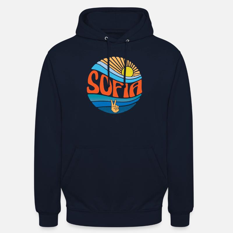 Chemise Sofia Vintage Sunset Sofia Groovy Tie Dye - Sweat-shirt à capuche unisexe - marine