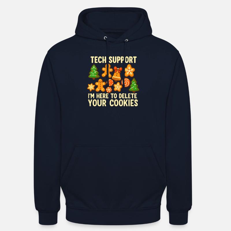 Tech Support Cookie Christmas Meme - Unisex Hoodie - navy