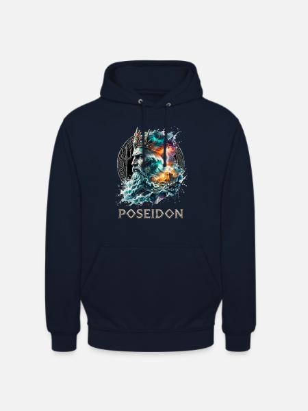 Poseidon Gott Meer Wellen - Unisex Hoodie - Navy