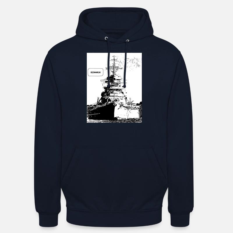 conception blindée - Sweat-shirt à capuche unisexe - marine