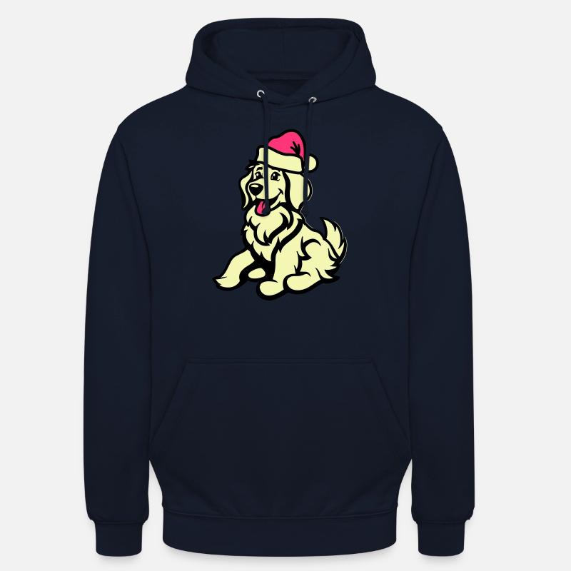 hund comic tier weihnachten - Unisex Hoodie - Navy