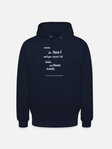 bayerische Lebensweisheit - Unisex Hoodie - Navy