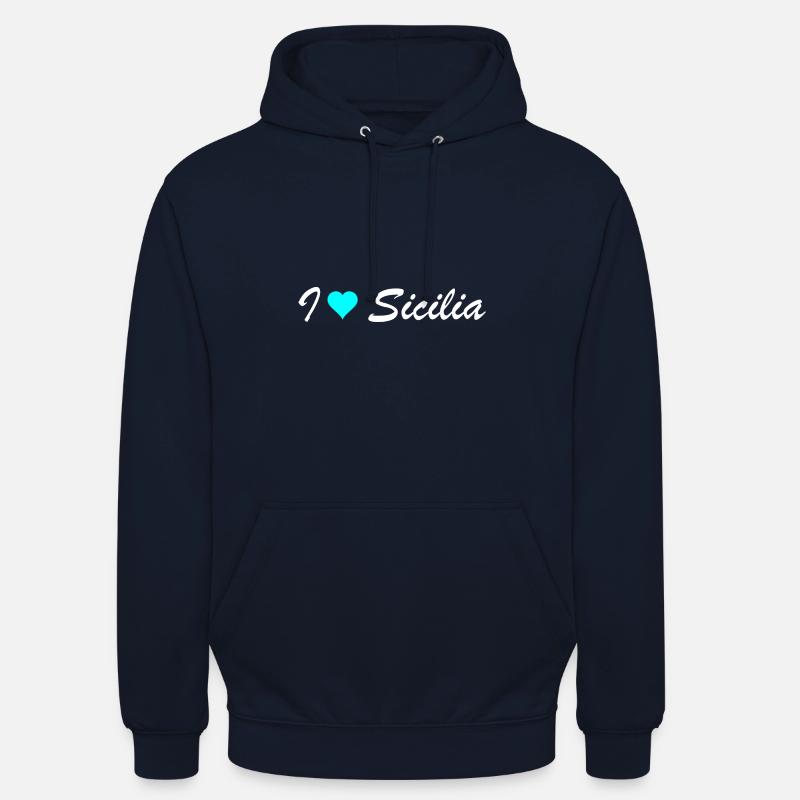 Sicile - Sweat-shirt à capuche unisexe - marine