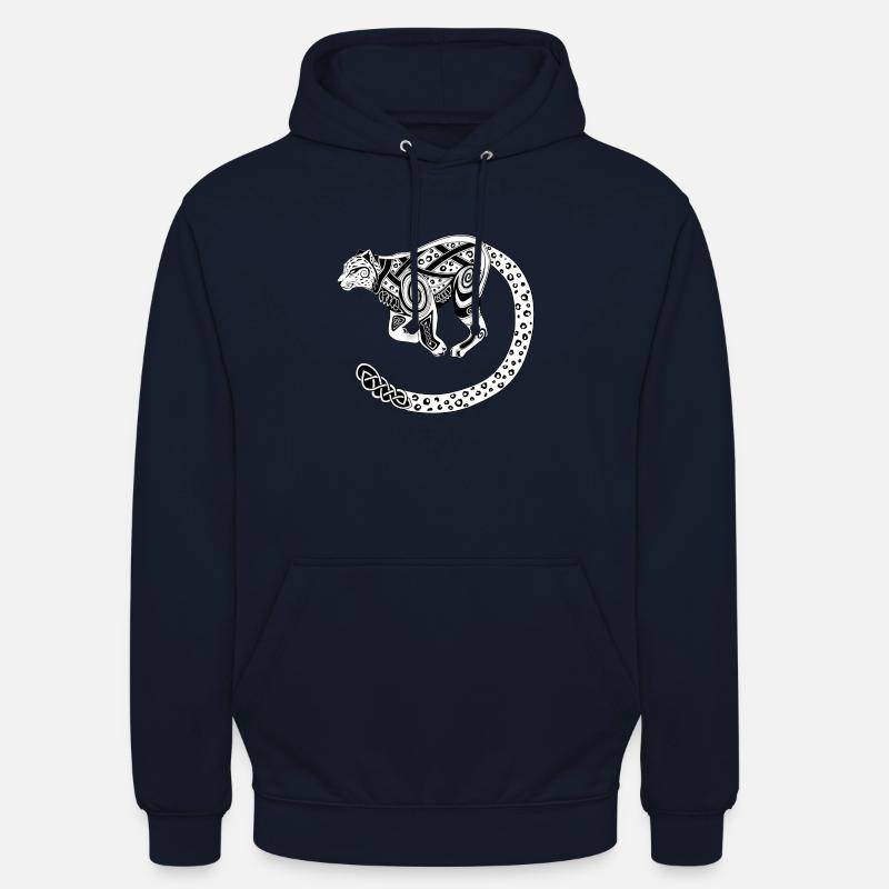 Celtic Snow Leopard / Snow Leopard Celtic - Sweat-shirt à capuche unisexe - marine