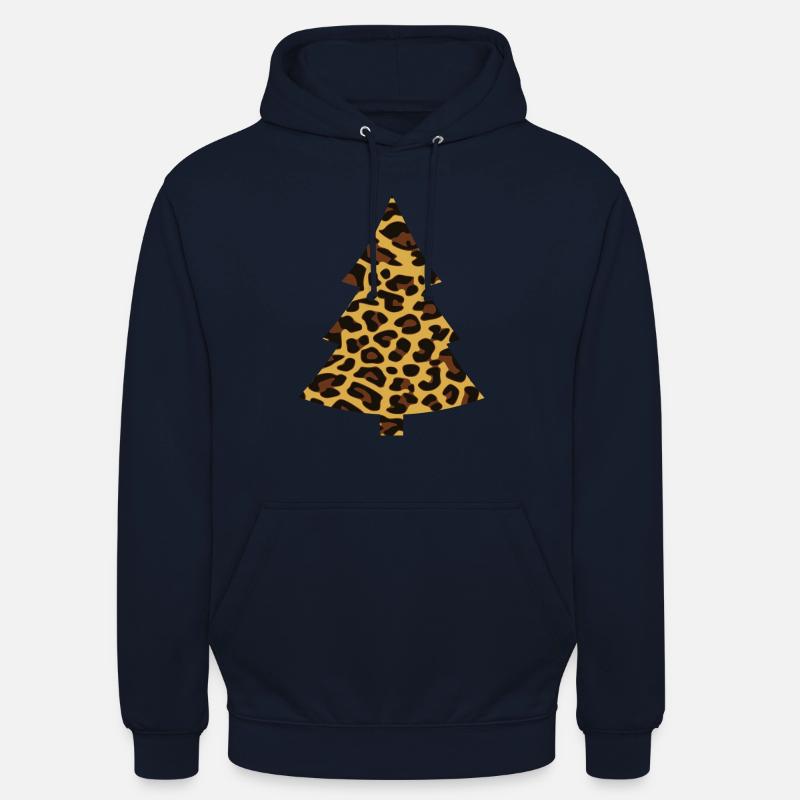 Arbre de Noël Leopard - Sweat-shirt à capuche unisexe - marine