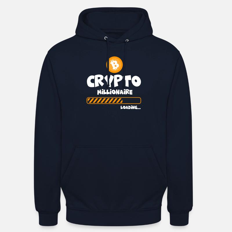 Crypto Millionaire - loading - Sweat-shirt à capuche unisexe - marine