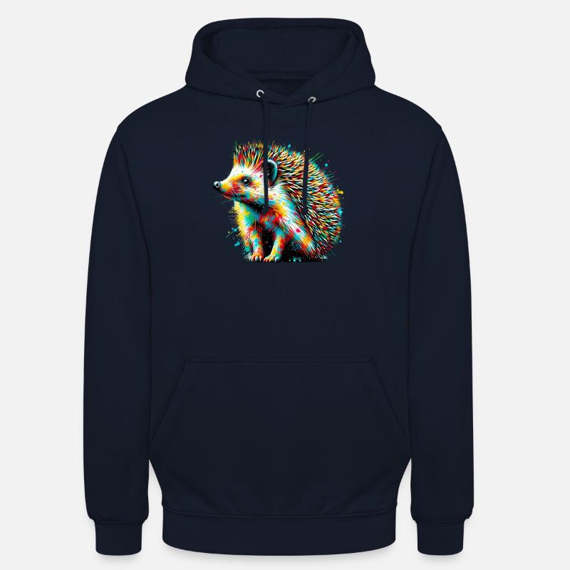 Hérisson - Sweat-shirt à capuche unisexe - marine