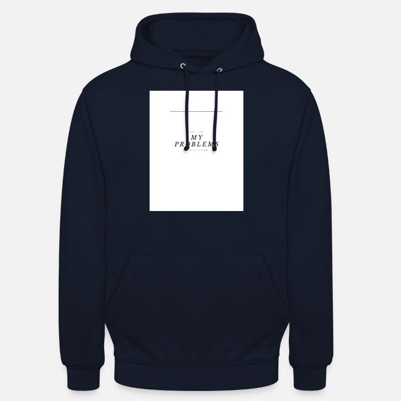 Mes problèmes de lettrage - Sweat-shirt à capuche unisexe - marine