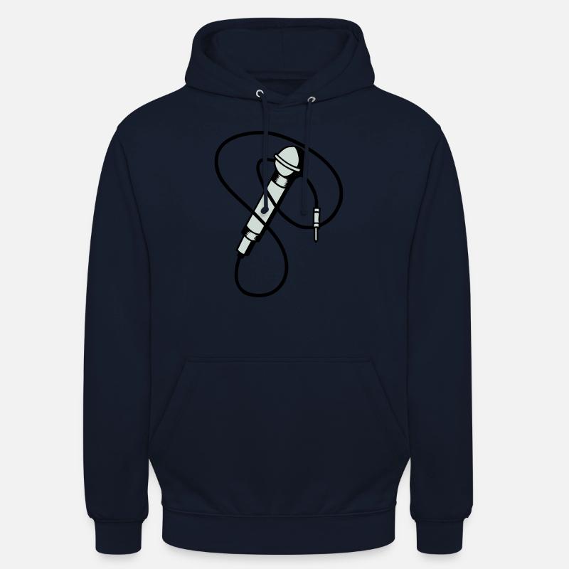 microphone - Sweat-shirt à capuche unisexe - marine