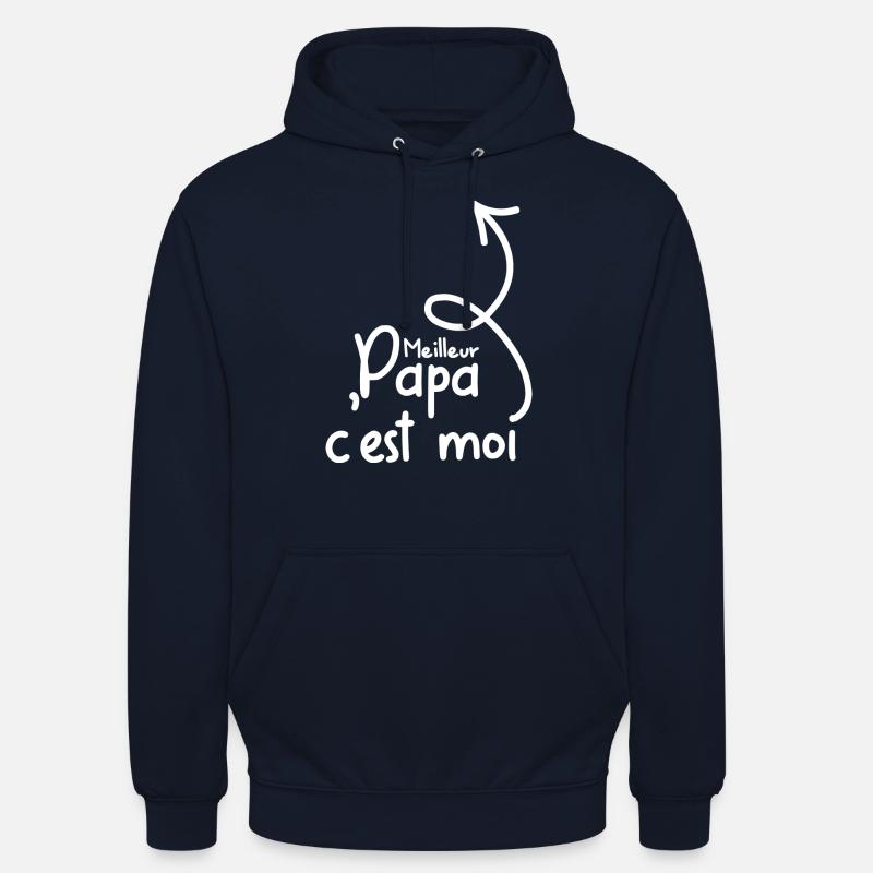 Meilleur Papa c’est moi - Sweat-shirt à capuche unisexe - marine