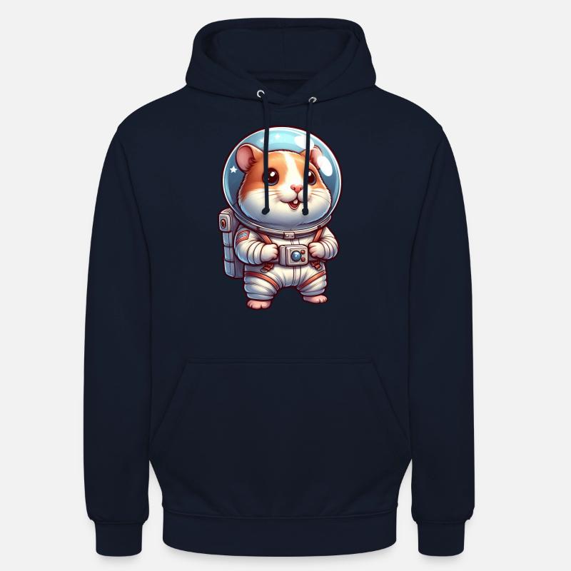 Mignon hamster astronaute dans l’espace - Sweat-shirt à capuche unisexe - marine