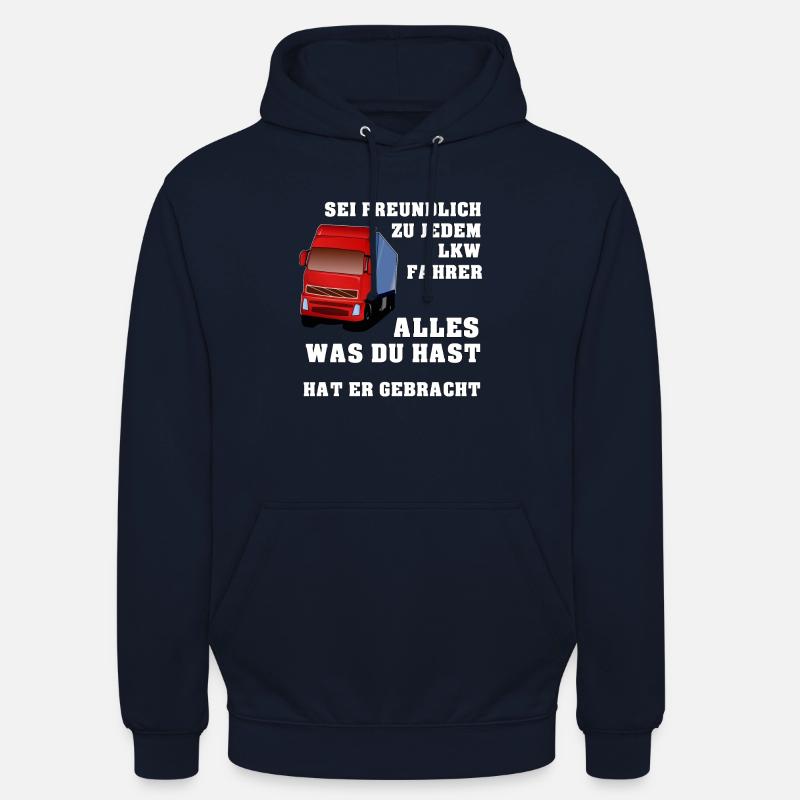 Chauffeur de camion - Sweat-shirt à capuche unisexe - marine