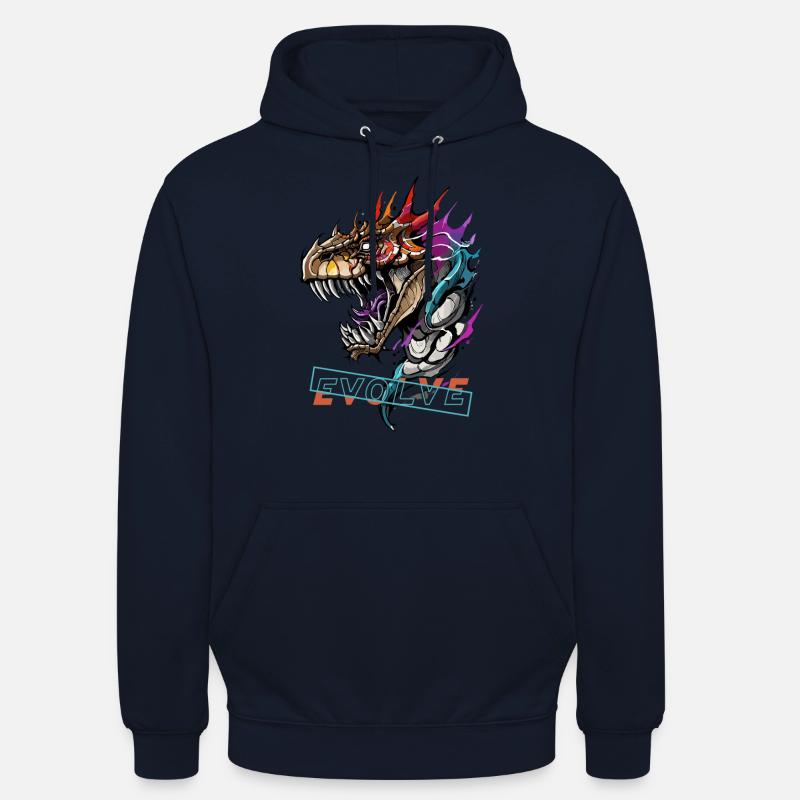 Evolution des Drachen brüllen - Unisex Hoodie - Navy