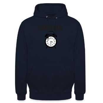 Samstag 15:30 - Unisex Hoodie - Navy - Vorne - Alina (178cm) & Michal (187cm)