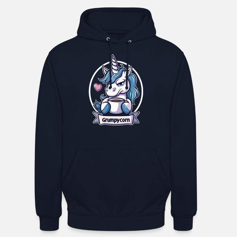 Grumpycorn - Unisex Hoodie - Navy