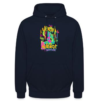 Yoga Addict - Unisex Hoodie - Navy - Vorne - Alina (178cm) & Michal (187cm)
