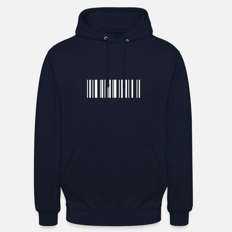 Barcode - Sweat-shirt à capuche unisexe - marine