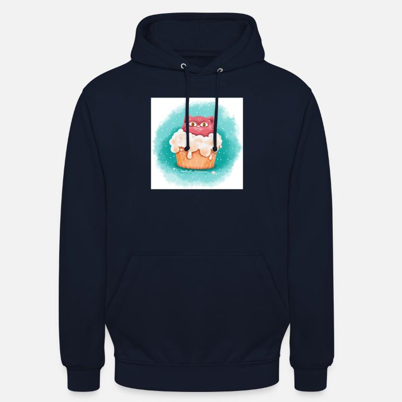 Crème glacée pour chat - Sweat-shirt à capuche unisexe - marine