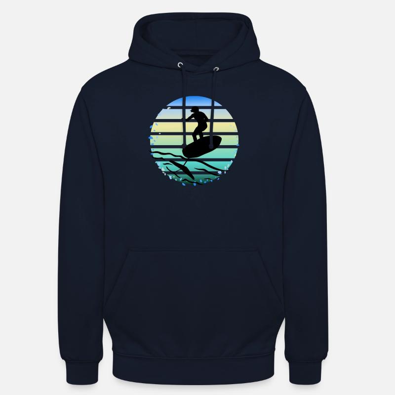 foil surf - foil surfing - foilsurfing - Bluza z kapturem typu unisex - granatowy