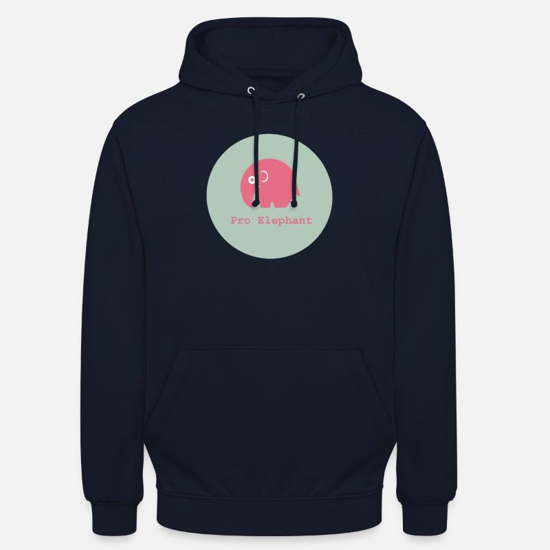 Pro Éléphant - Sweat-shirt à capuche unisexe - marine