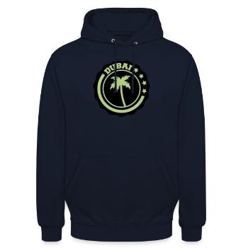 dubai - Unisex Hoodie - Navy - Vorne - Alina (178cm) & Michal (187cm)