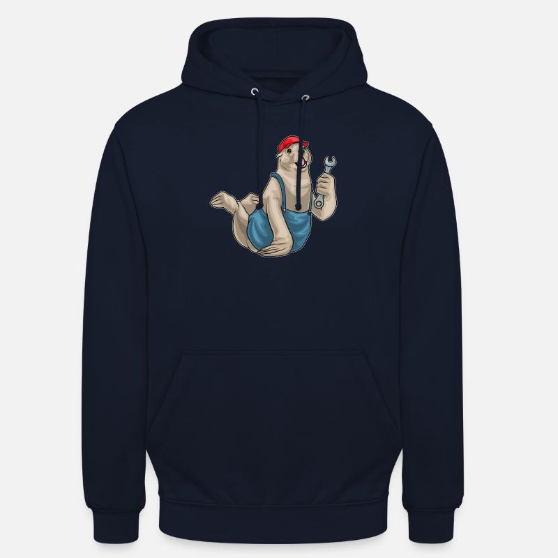 Clé mécanique de joint - Sweat-shirt à capuche unisexe - marine