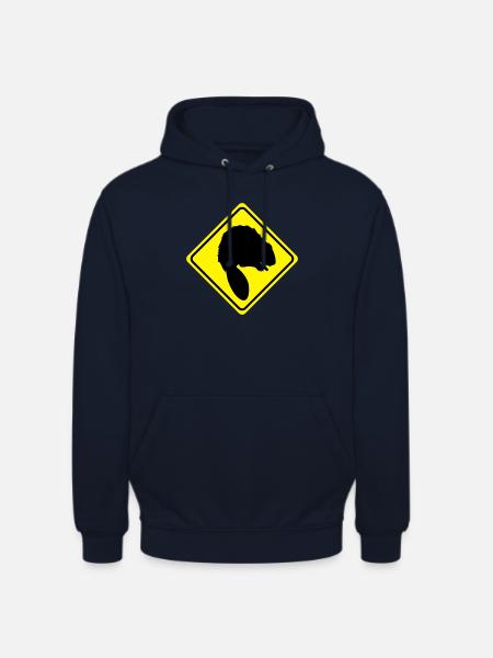 Warnung Biber - 2 farb - Unisex Hoodie - Navy