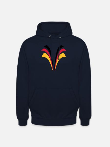 Strip lines flag of Germany - Unisex Hoodie - navy