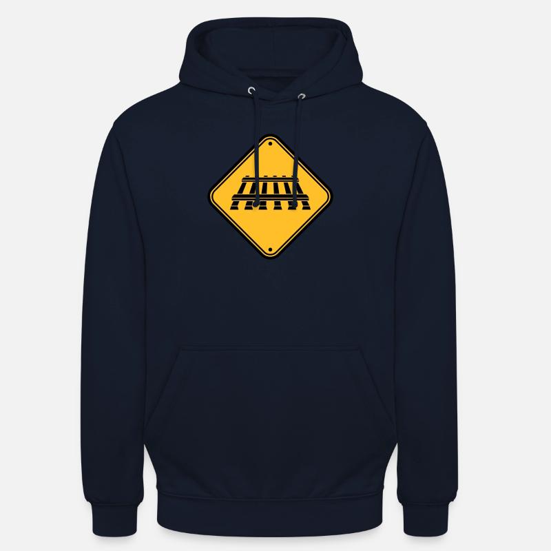 Panneau de signalisation d'avertissement - Sweat-shirt à capuche unisexe - marine