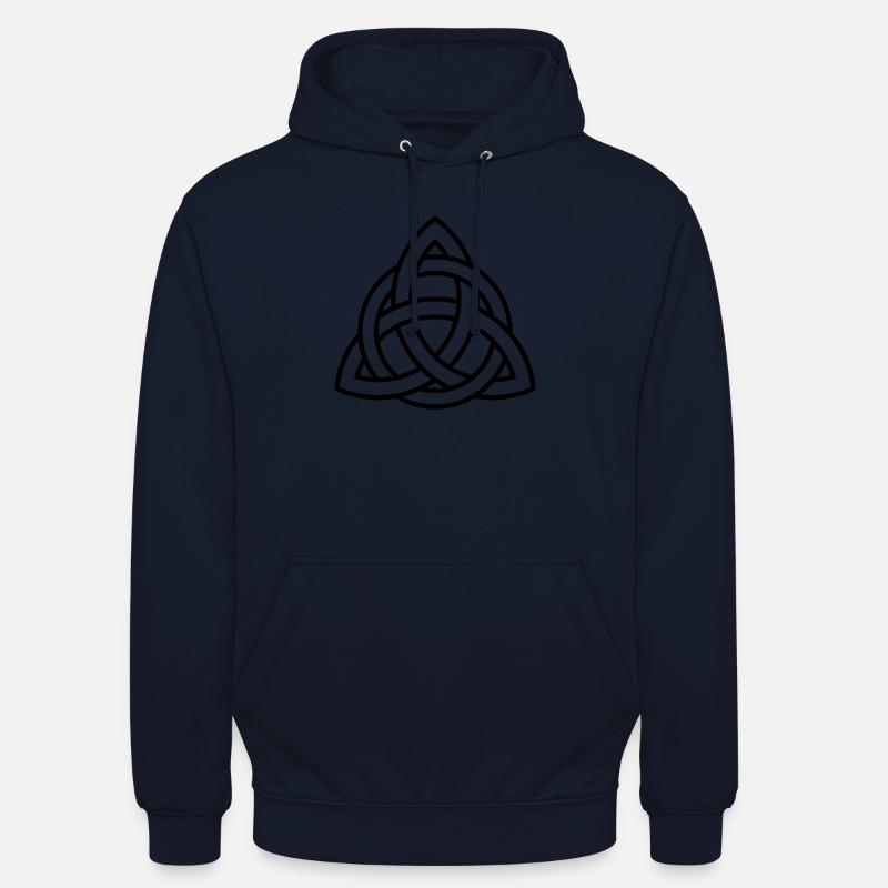 Keltisches Triqueta oder Triquetra-Symbol WEISS - Unisex Hoodie - Navy