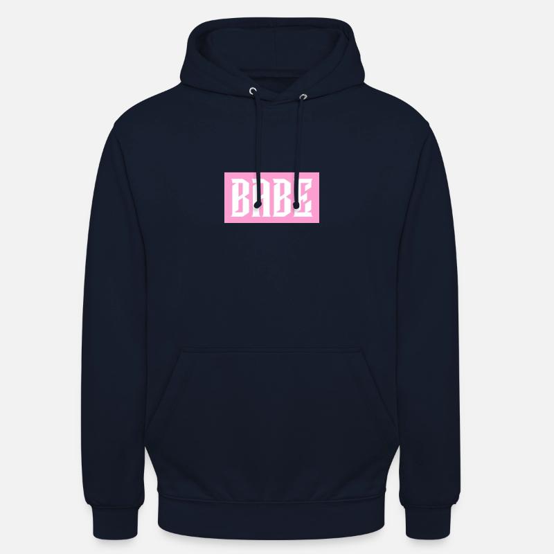 BABE - Sweat-shirt à capuche unisexe - marine